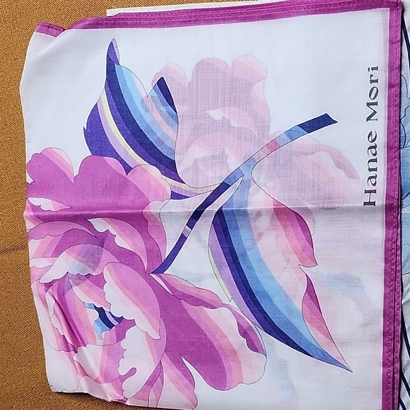 Hanae Mori Handkerchief Cotton Brandnew 3 pieces Japanese product - Picture 3 of 5